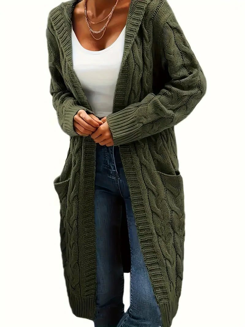 Idalia | Women's Cable Knit Long Cardigan