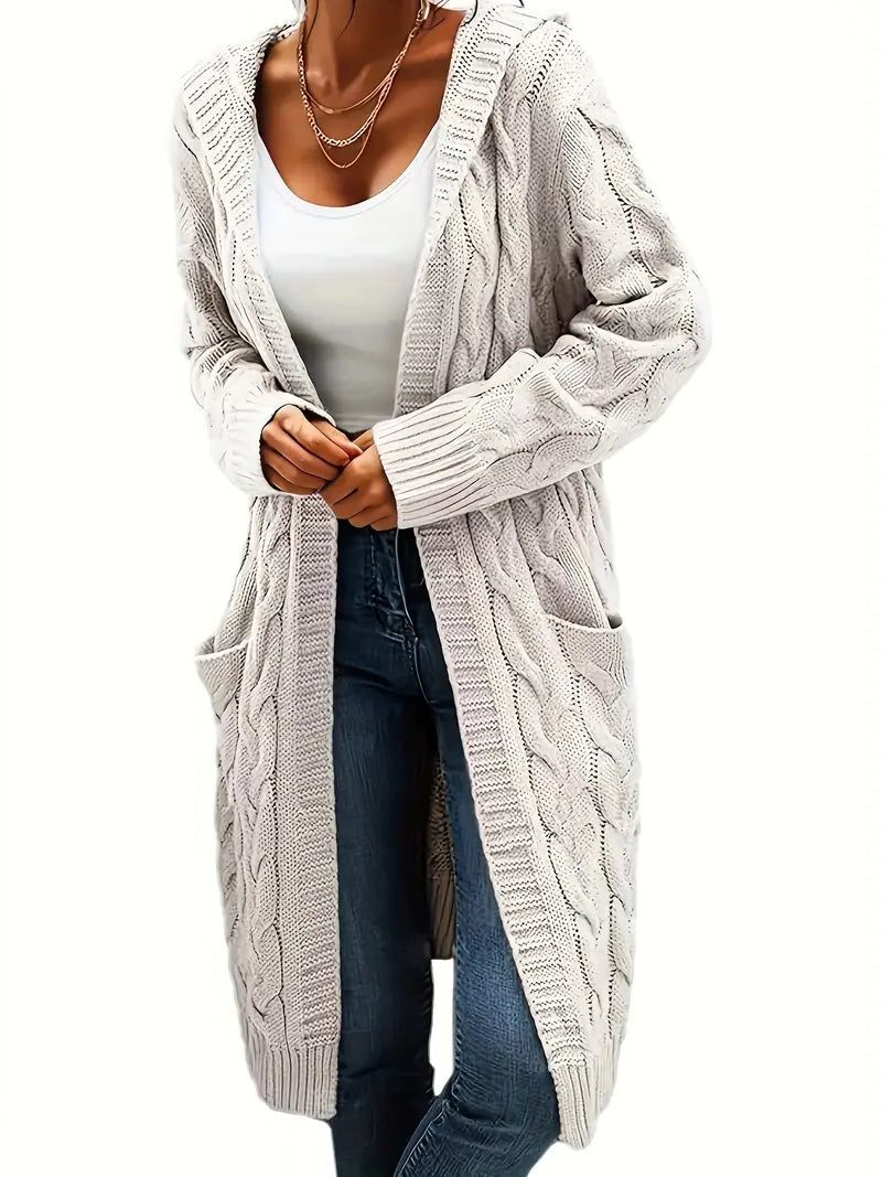 Idalia | Women's Cable Knit Long Cardigan