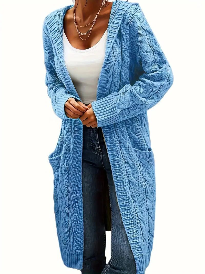 Idalia | Women's Cable Knit Long Cardigan