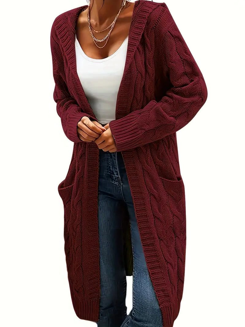 Idalia | Women's Cable Knit Long Cardigan
