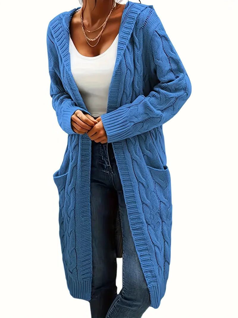 Idalia | Women's Cable Knit Long Cardigan