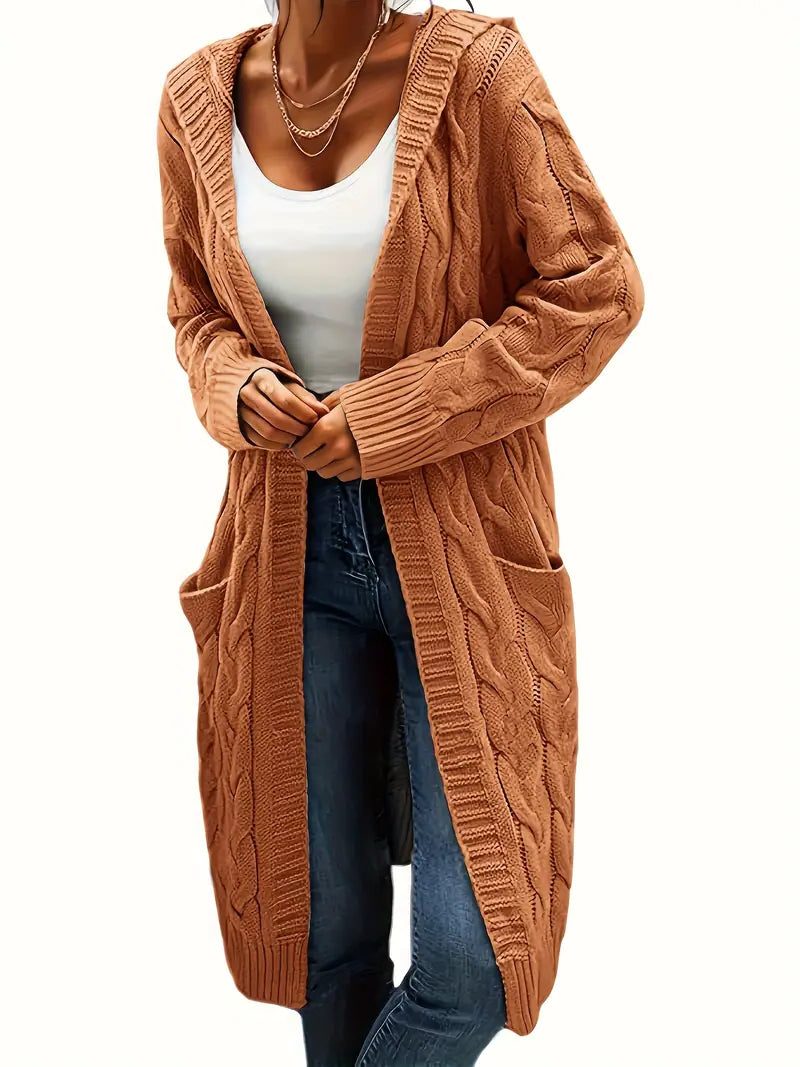 Idalia | Women's Cable Knit Long Cardigan