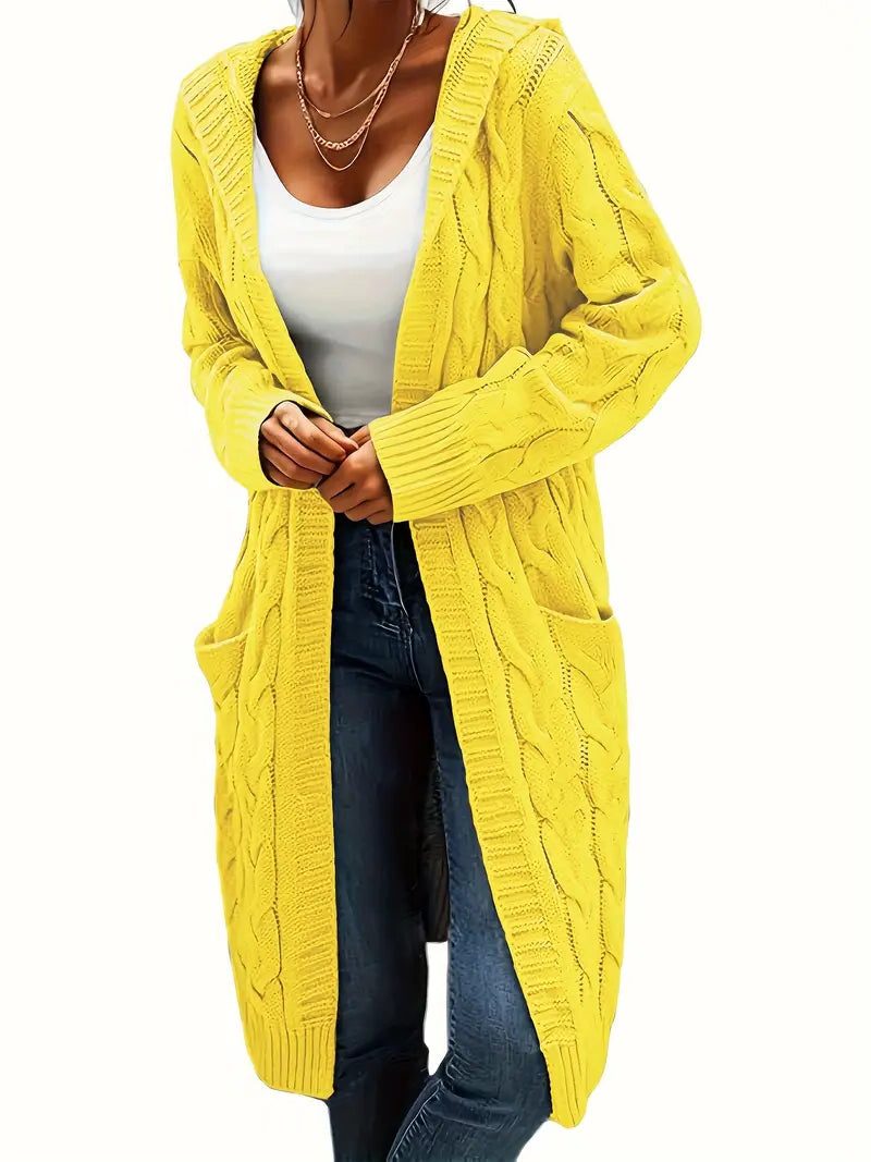 Idalia | Women's Cable Knit Long Cardigan