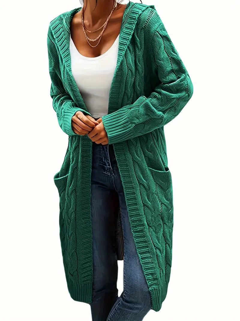 Idalia | Women's Cable Knit Long Cardigan