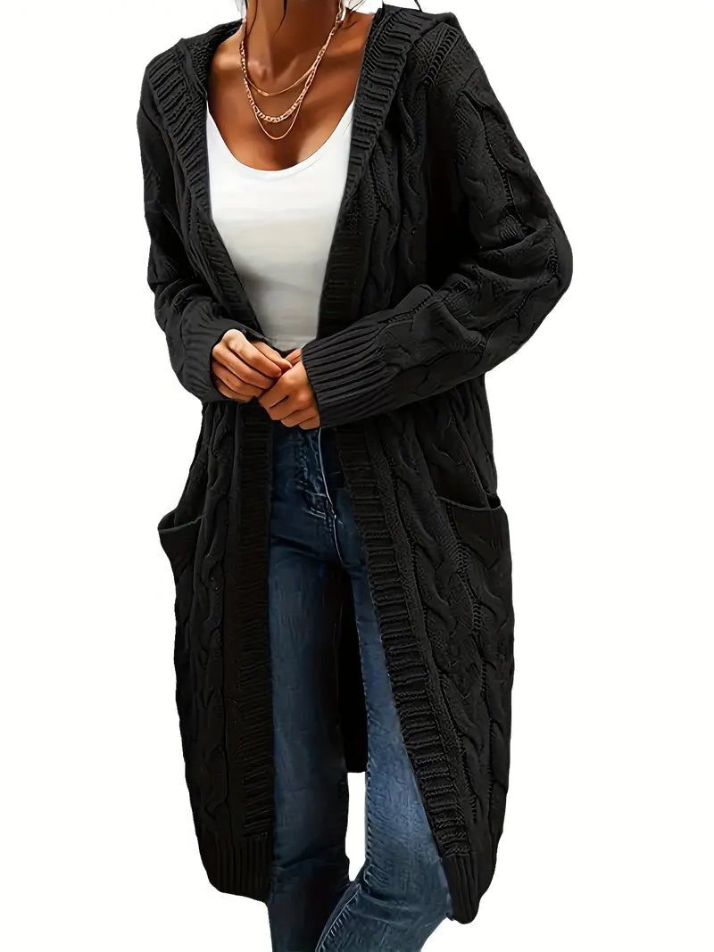 Idalia | Women's Cable Knit Long Cardigan