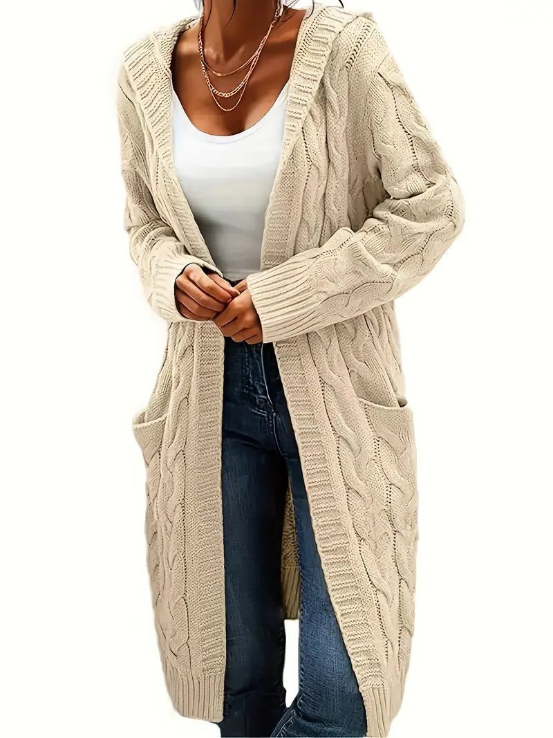 Idalia | Women's Cable Knit Long Cardigan