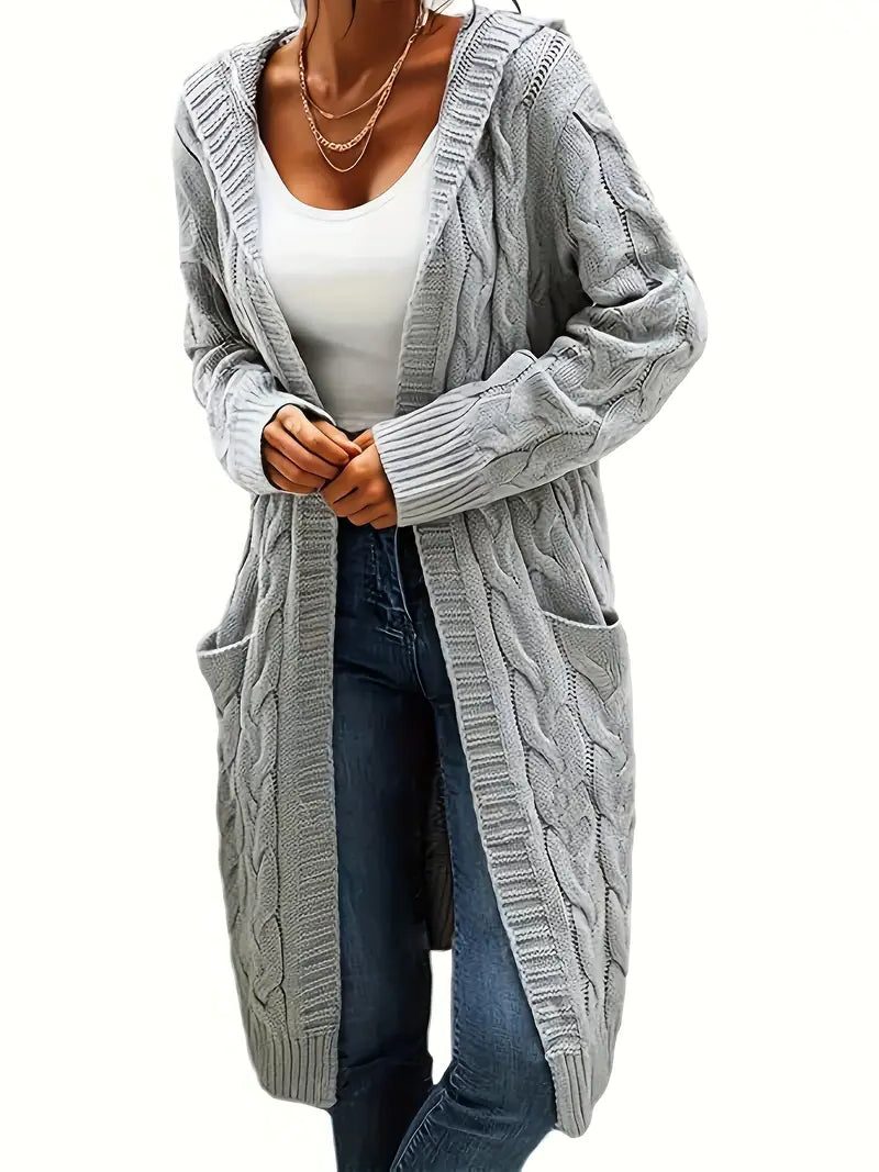 Idalia | Women's Cable Knit Long Cardigan