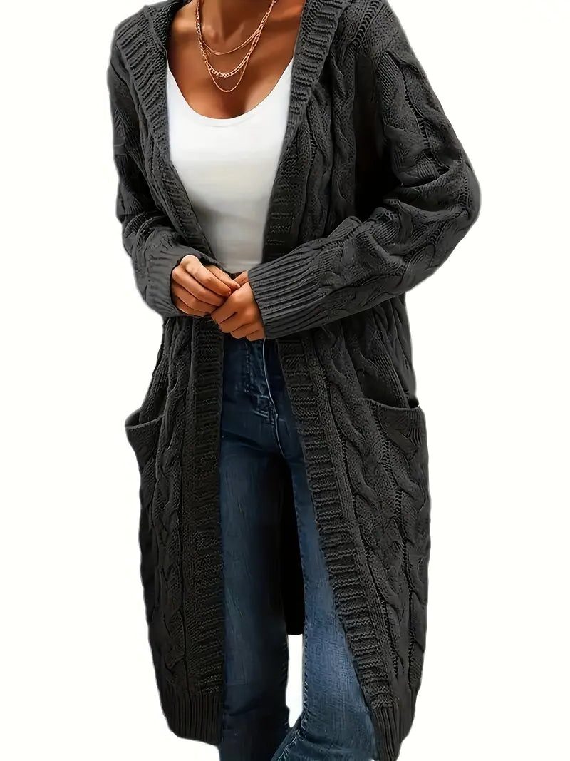 Idalia | Women's Cable Knit Long Cardigan