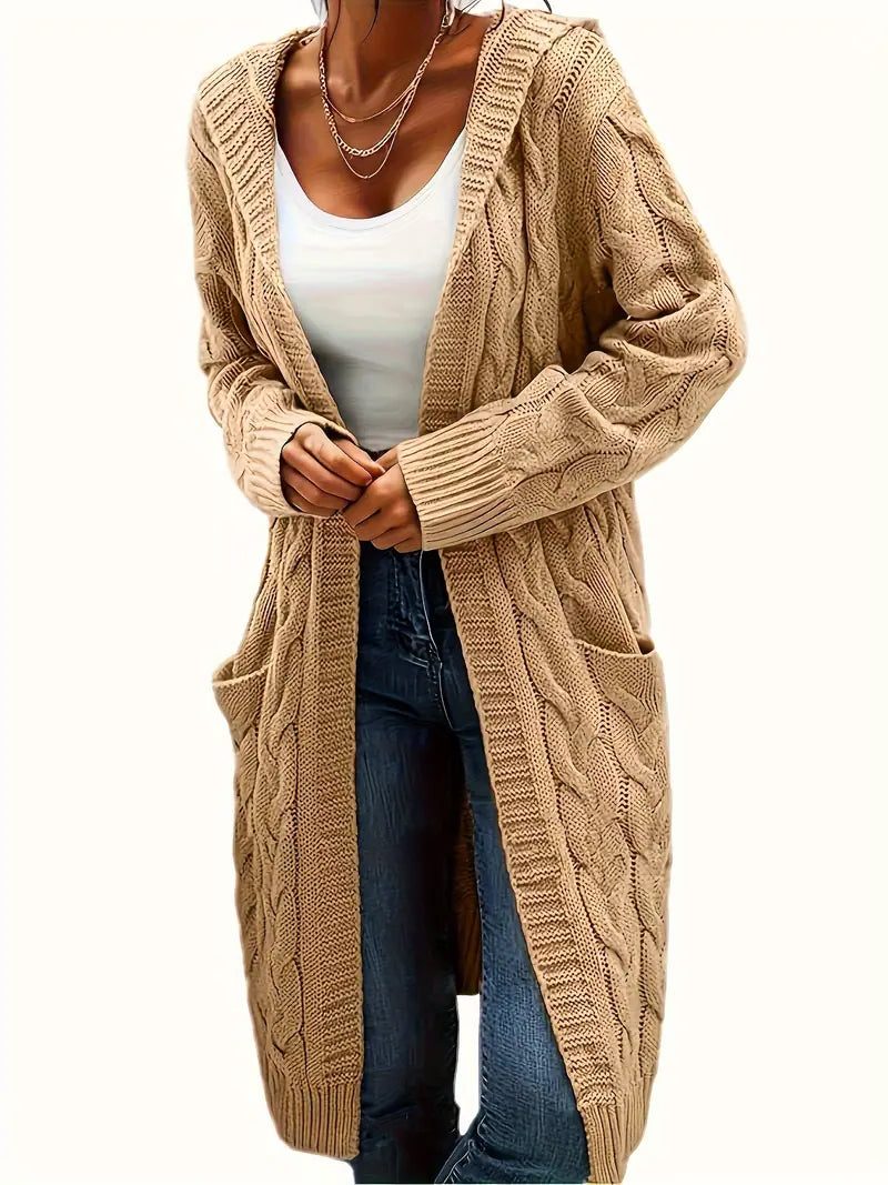 Idalia | Women's Cable Knit Long Cardigan