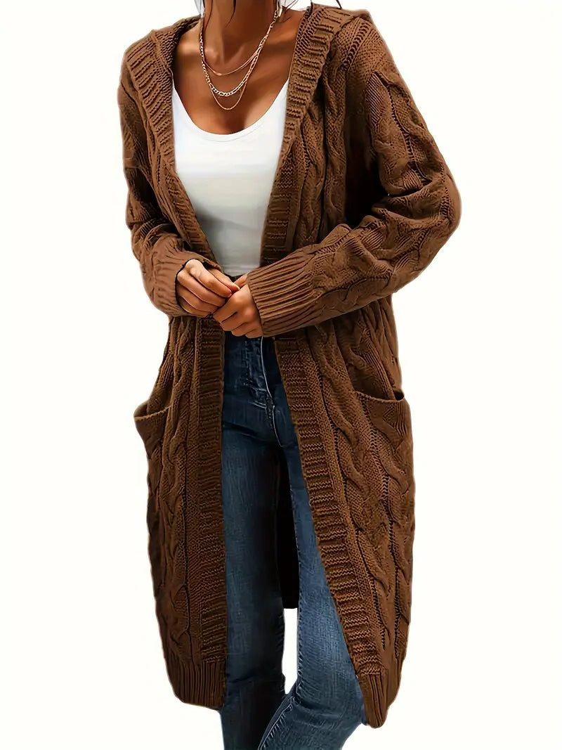 Idalia | Women's Cable Knit Long Cardigan