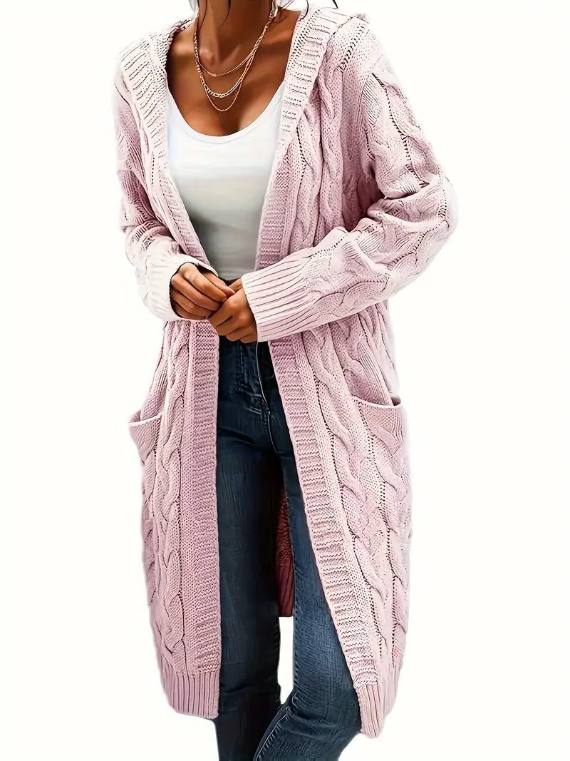 Idalia | Women's Cable Knit Long Cardigan