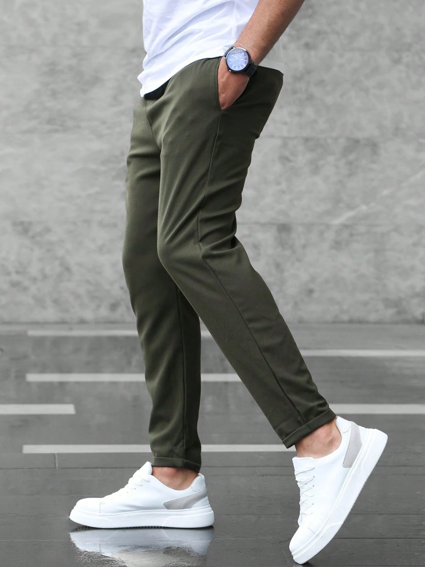 Alexander | Men's Chino Joggers Elastic Waist Slim Fit