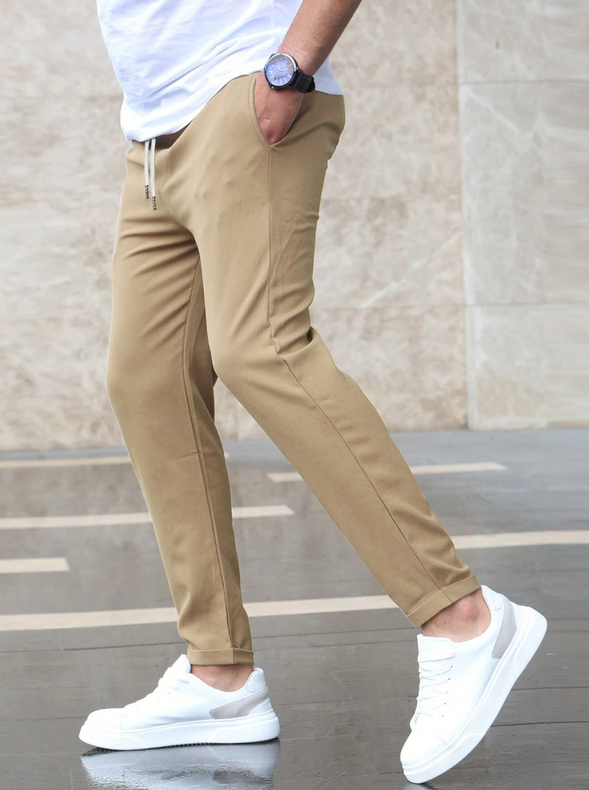 Alexander | Men's Chino Joggers Elastic Waist Slim Fit