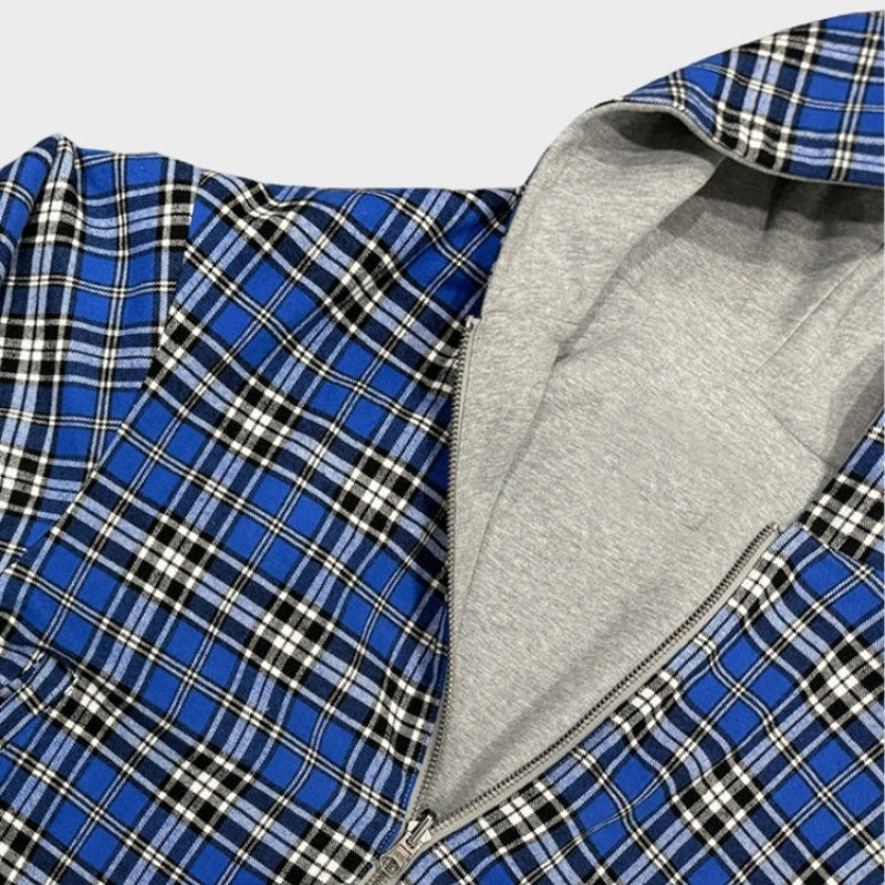 Adam | Men's Reversible Plaid Hoodie Sweatshirt Oversized