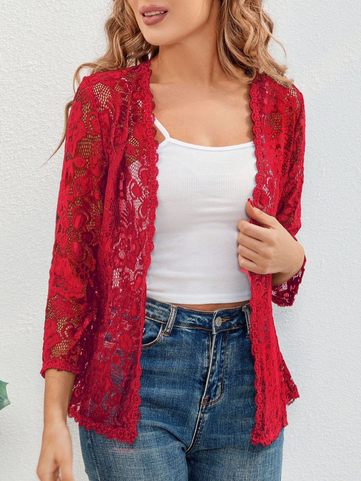 Women's Sheer Lace Cardigan – Lightweight Sun Protective Layer