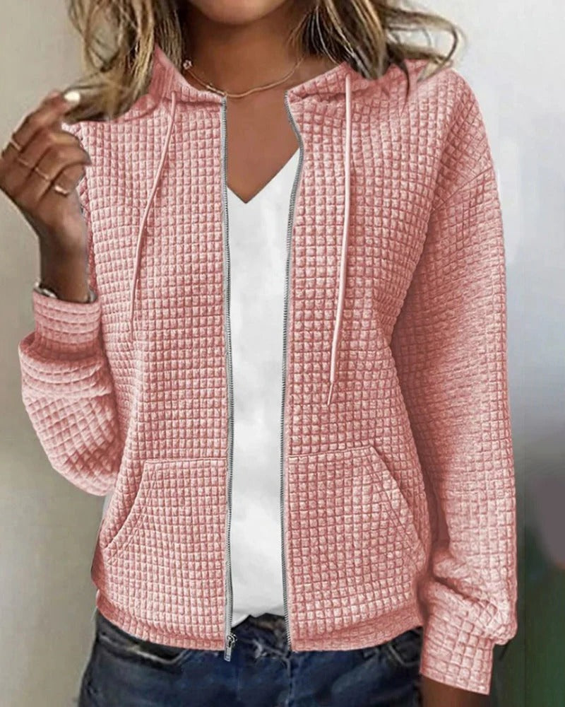Women's Hooded Cardigan | Lightweight Zip-Up Jacket
