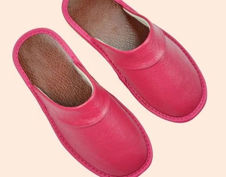 Men's Leather Slippers | Casual Indoor Footwear