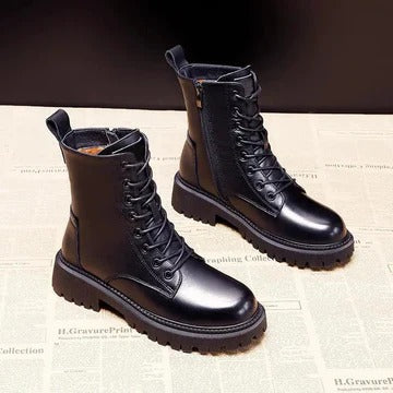 Women's Faux Fur Lined Winter Boots | Lace-Up Ankle Boots