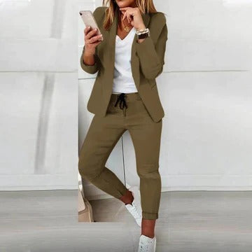 Women's Tailored Blazer and Trousers Set