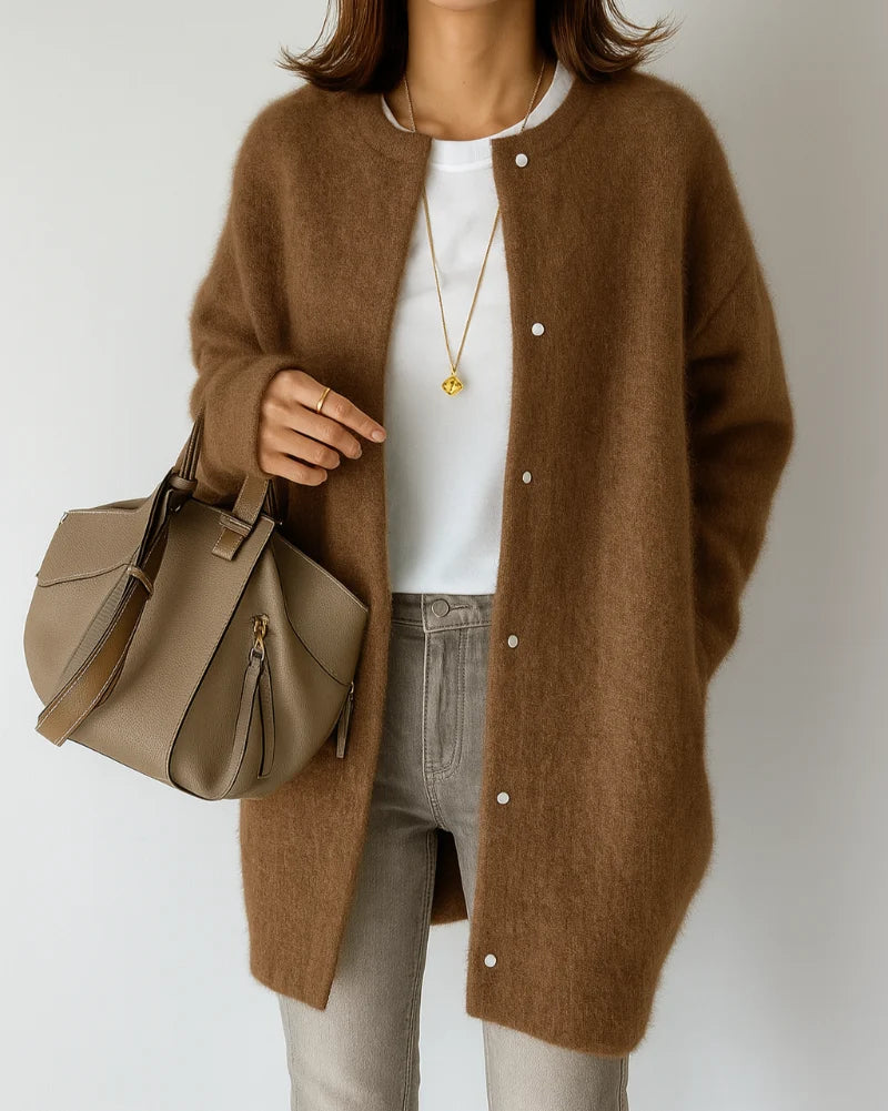 Women's Relaxed Cardigan Coat – Soft Drape, Casual Silhouette