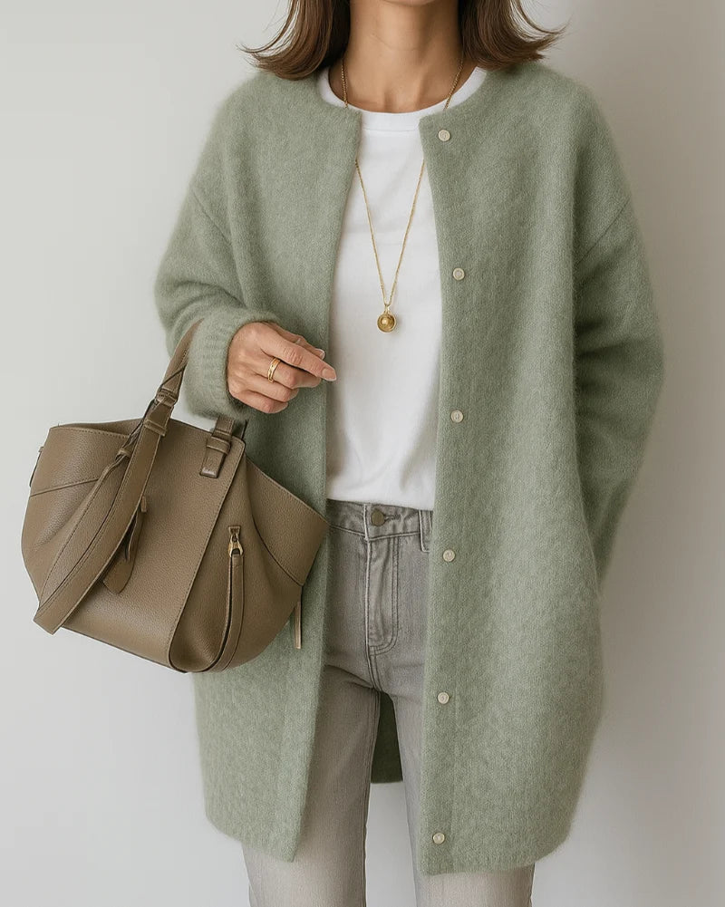Women's Relaxed Cardigan Coat – Soft Drape, Casual Silhouette