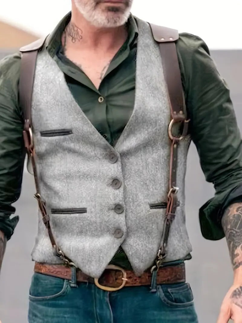Men's Traditional Vest | Classic Vintage-Inspired Waistcoat