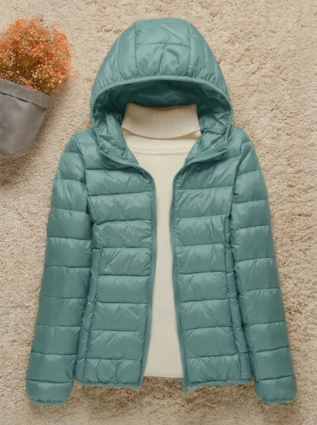 Women's Lightweight Packable Down Jacket with Hood