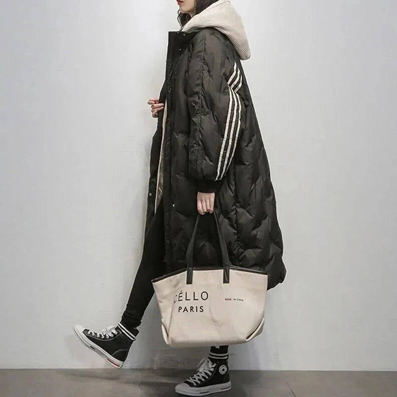 Women's Long Hooded Puffer Coat