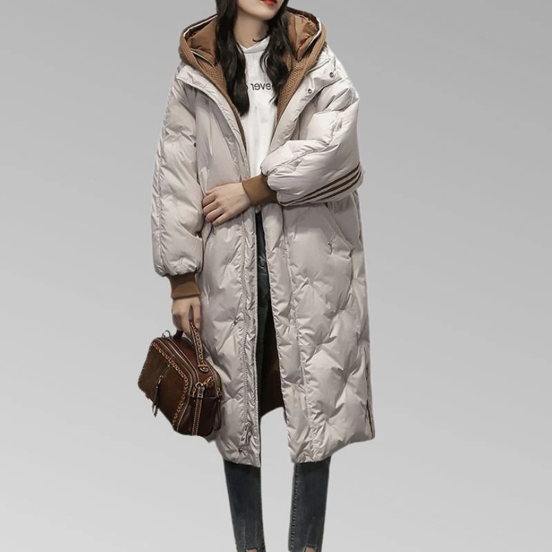 Women's Long Hooded Puffer Coat