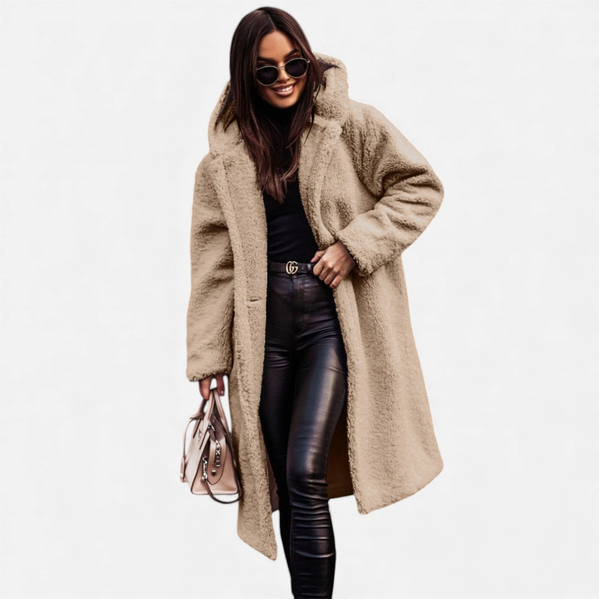 Women's Long Teddy Fleece Coat