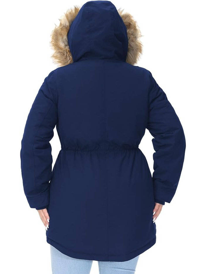 Women's Fleece Lined Hooded Parka | Long Winter Coat