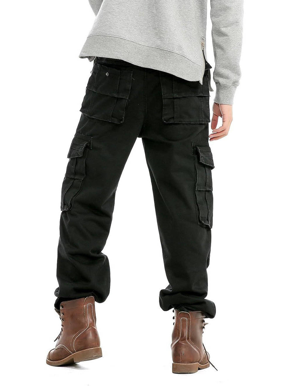 Men's Wide Leg Cargo Jeans | Loose Fit Denim Trousers