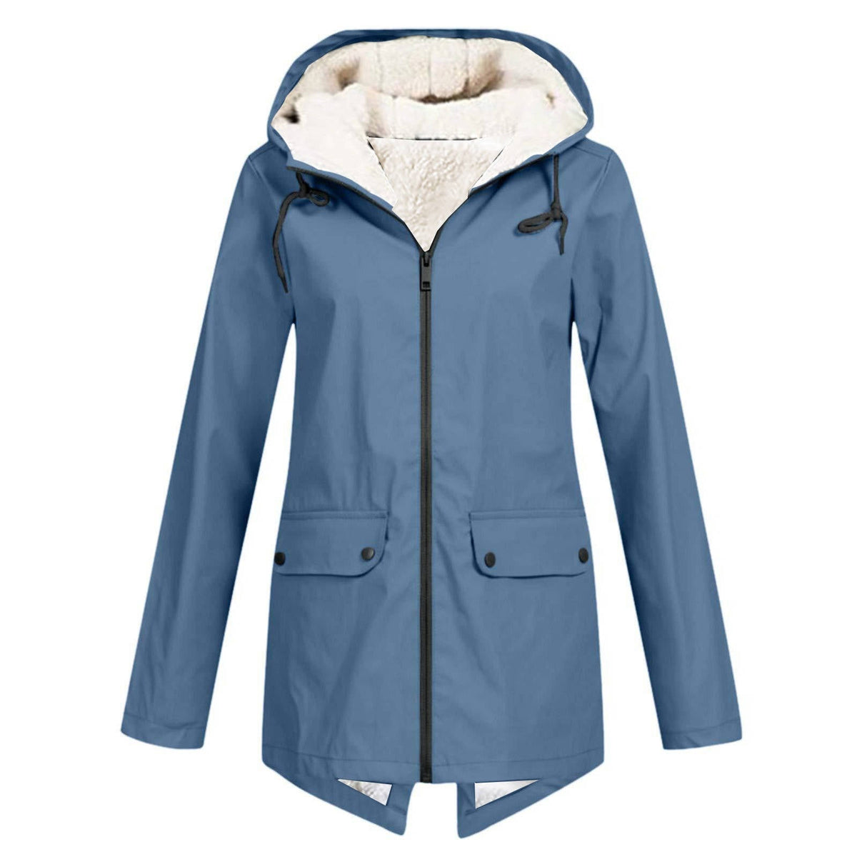 Women's Waterproof Rain Jacket | Fleece Lined Hooded Coat