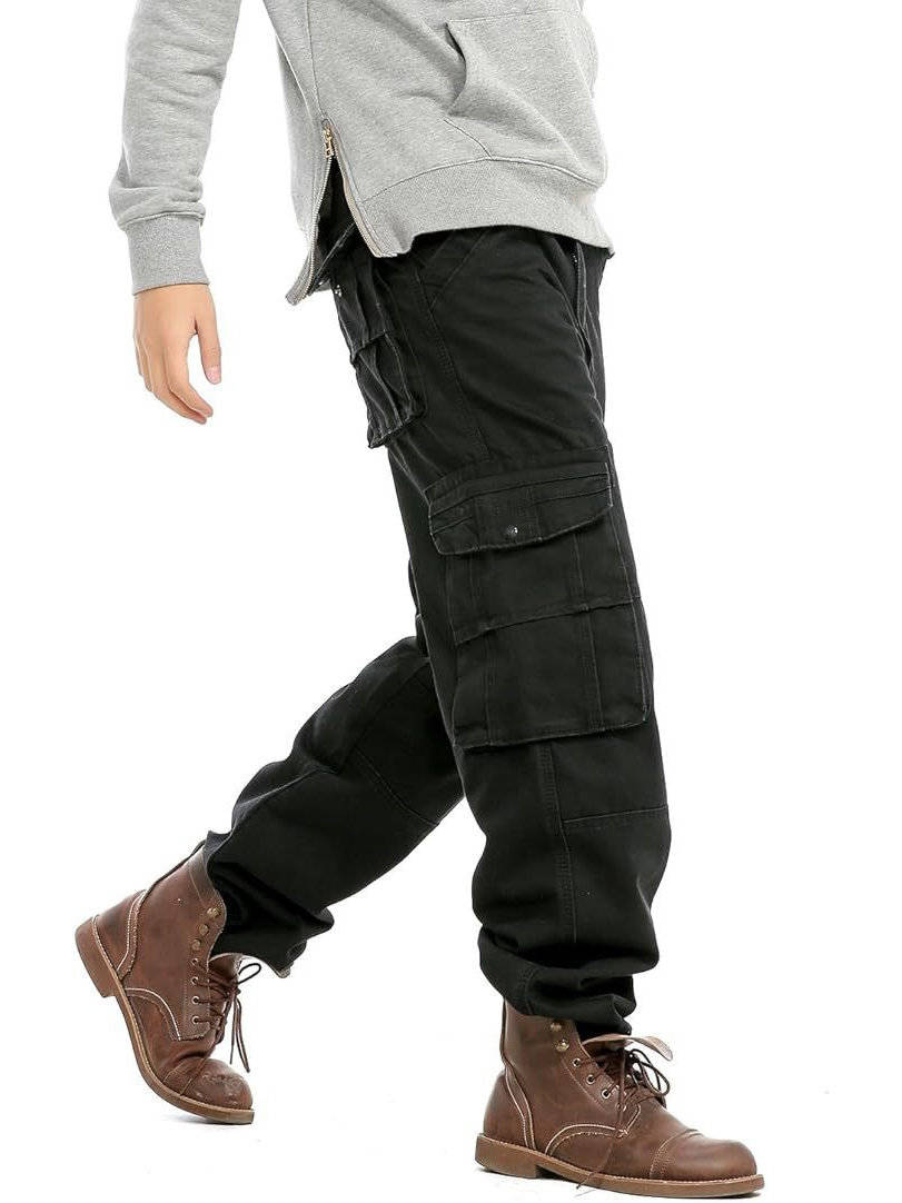 Men's Wide Leg Cargo Jeans | Loose Fit Denim Trousers