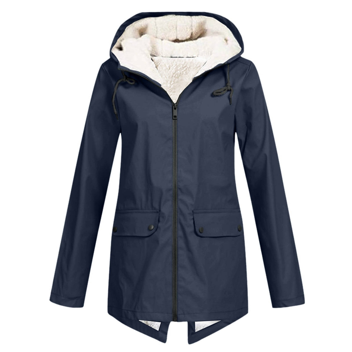 Women's Waterproof Rain Jacket | Fleece Lined Hooded Coat