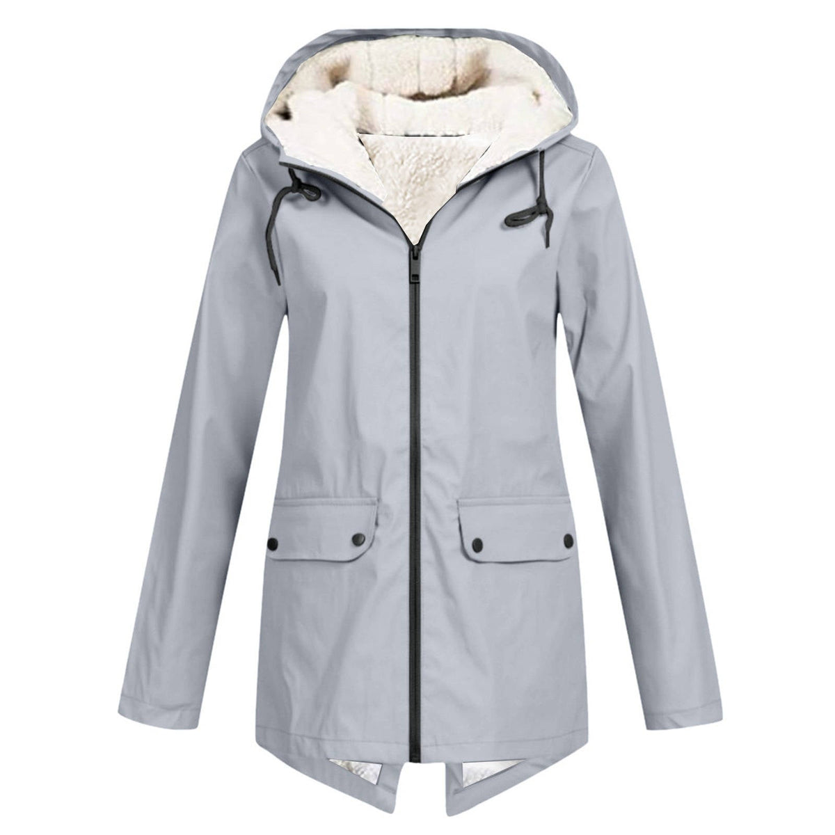 Women's Waterproof Rain Jacket | Fleece Lined Hooded Coat
