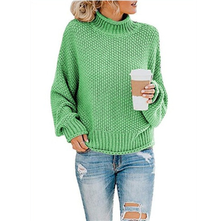 Women's Oversized Turtleneck Jumper | Chunky Knit Pullover