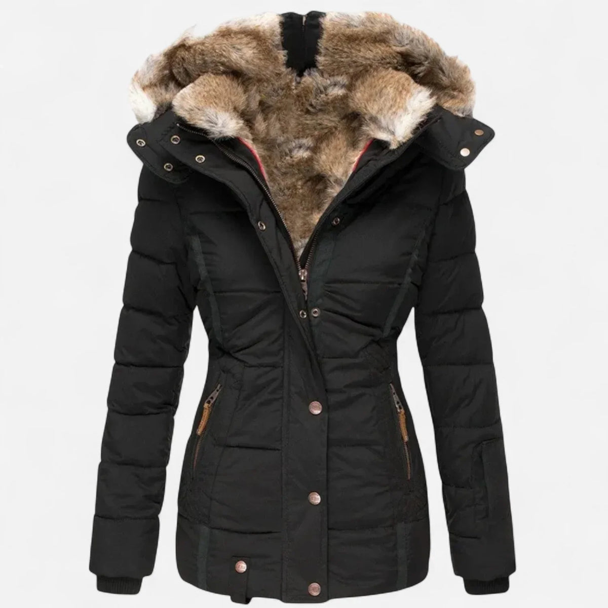 Aisa | Lined Winter Coat Button Front