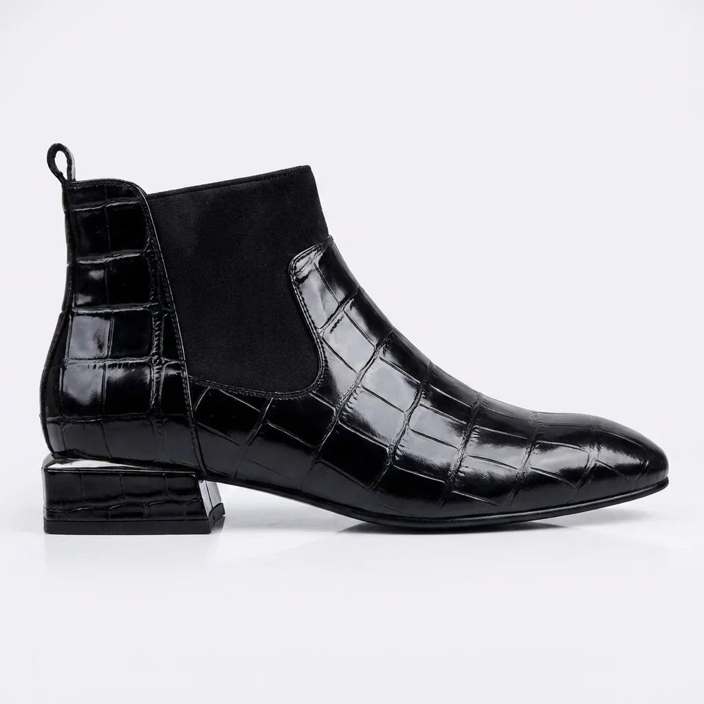 Lorena | Chelsea Boots Croc-Effect Patent