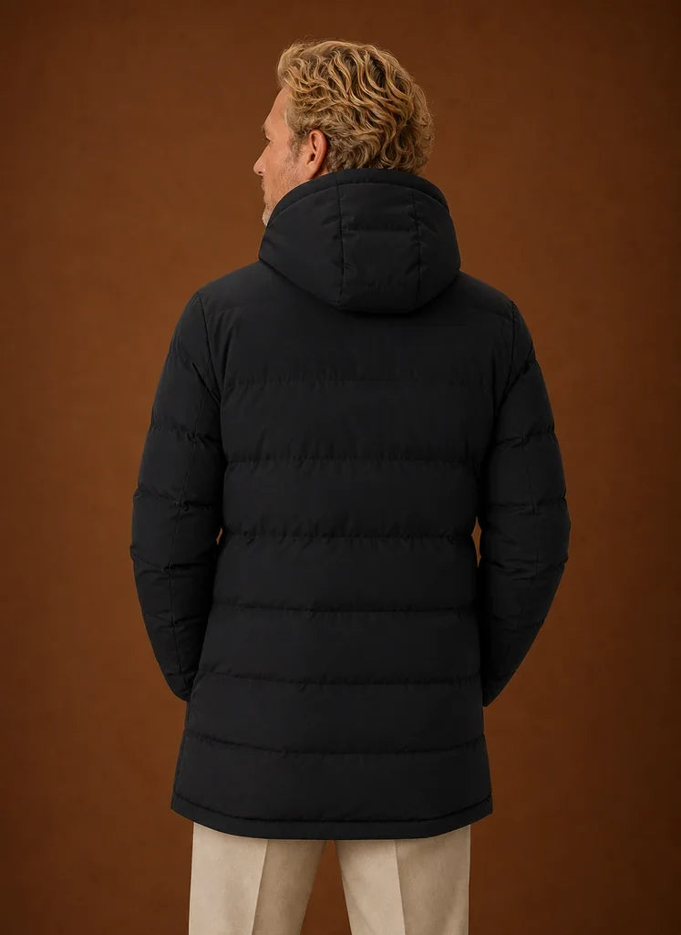 Men's Long Hooded Winter Jacket Puffer Coat