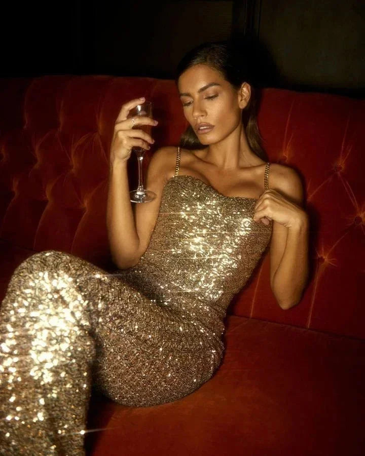Gemma | Sequin Wide-Leg Jumpsuit
