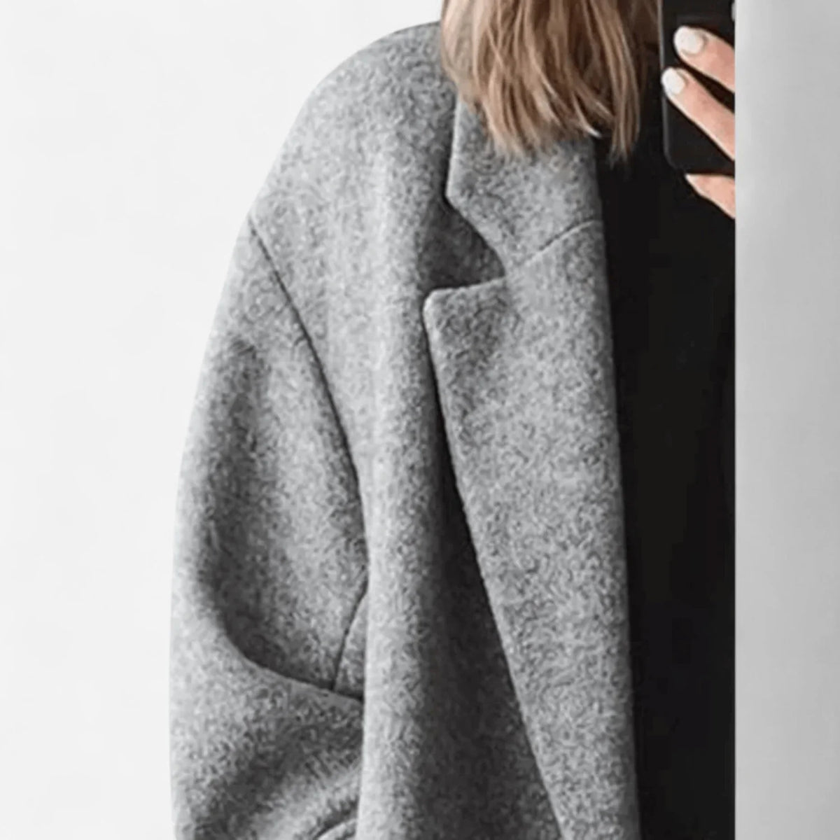 Wool Coat – Grey Oversized Longline