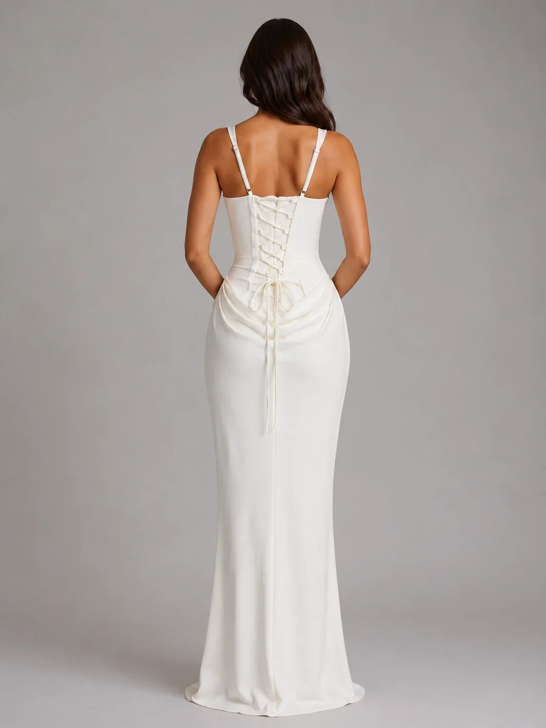 Draped Corset Maxi Dress
