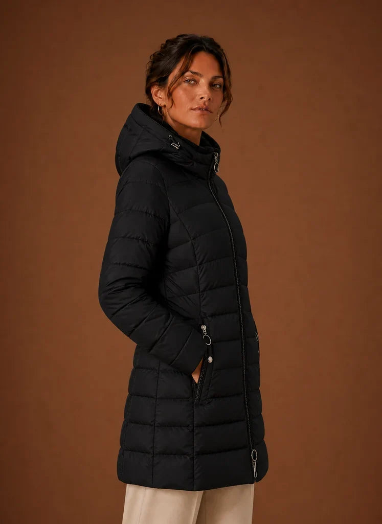 Women's Long Hooded Puffer Coat Winter Jacket