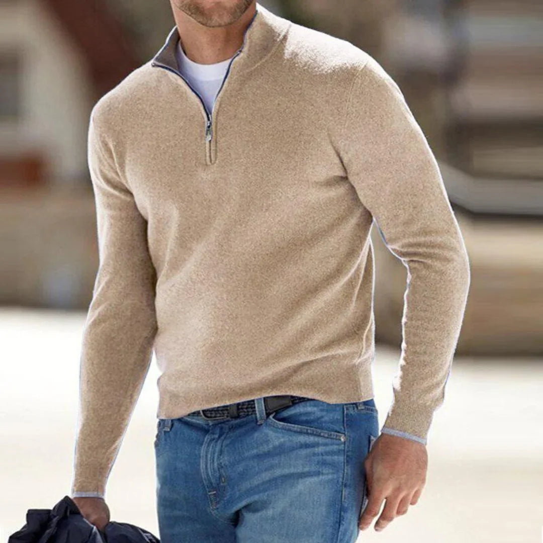 Men's Knit Half-Zip Pullover Sweater