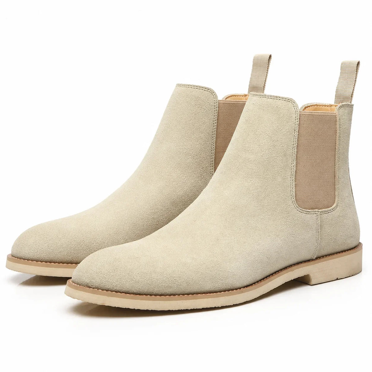 Men's Chelsea Boots – Black Suede Crepe Sole