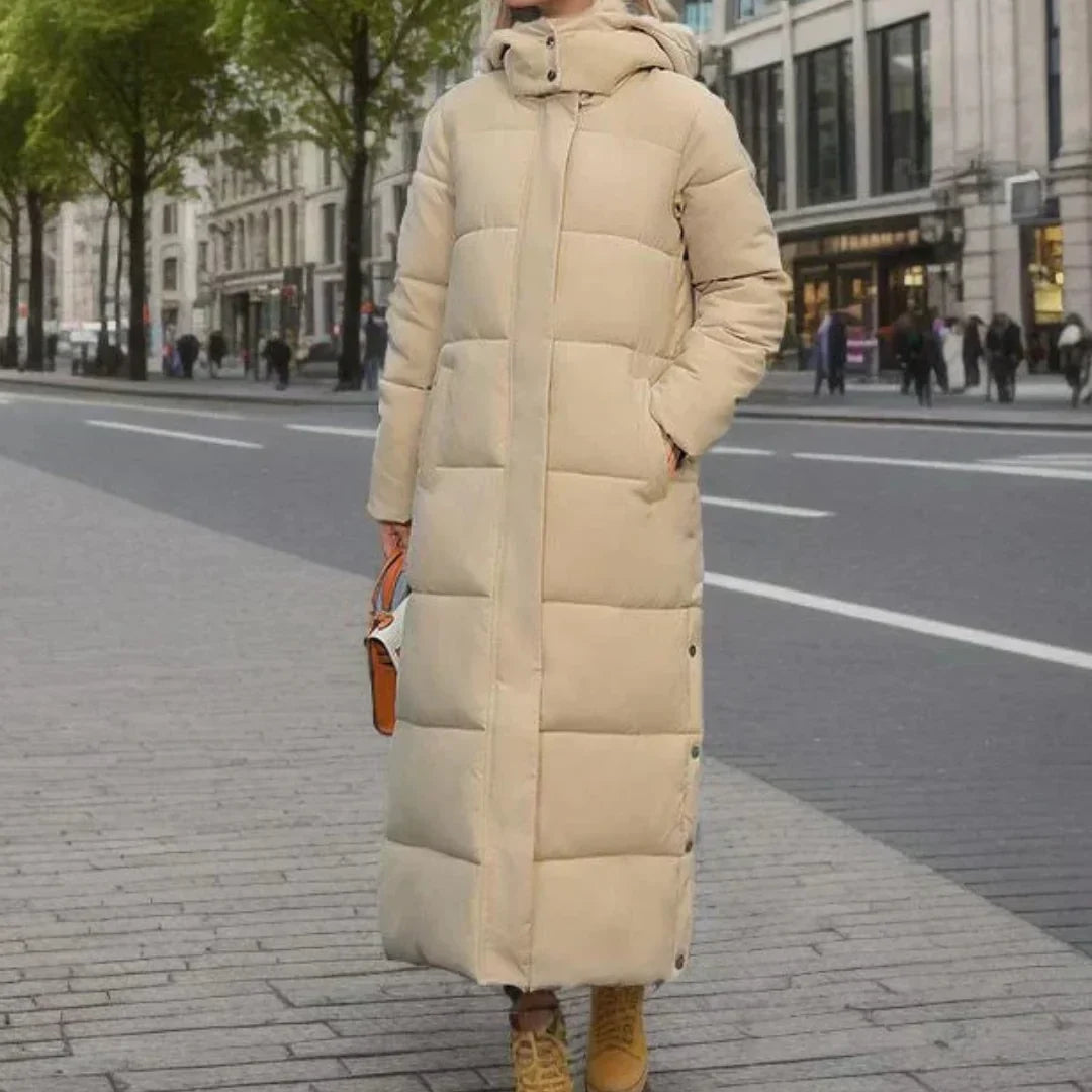 Women's Wool Blend Winter Coat with Hood