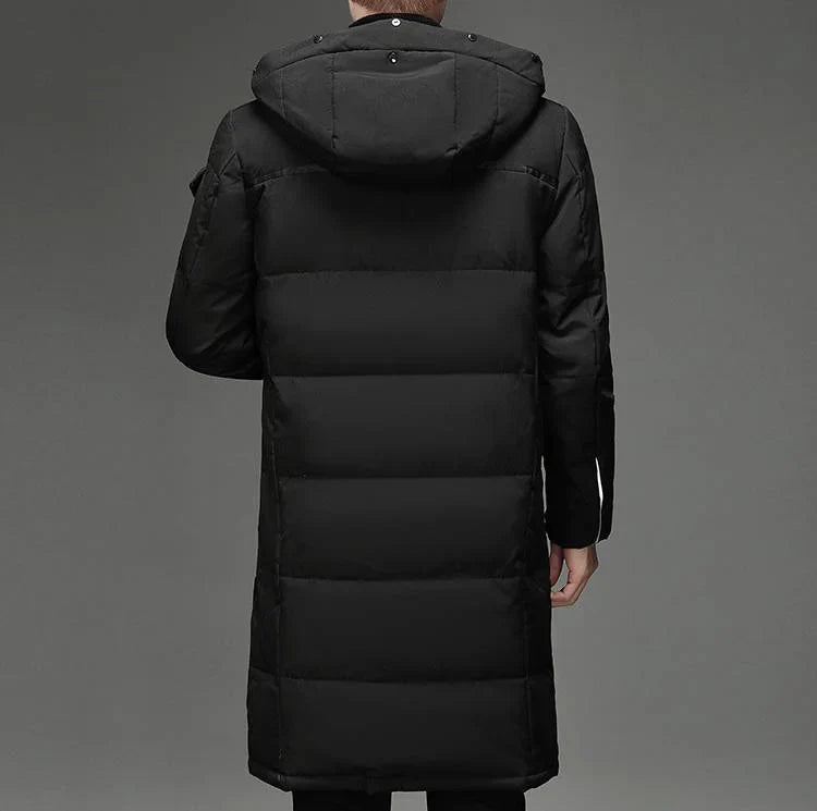 Men's Longline Hooded Puffer Coat