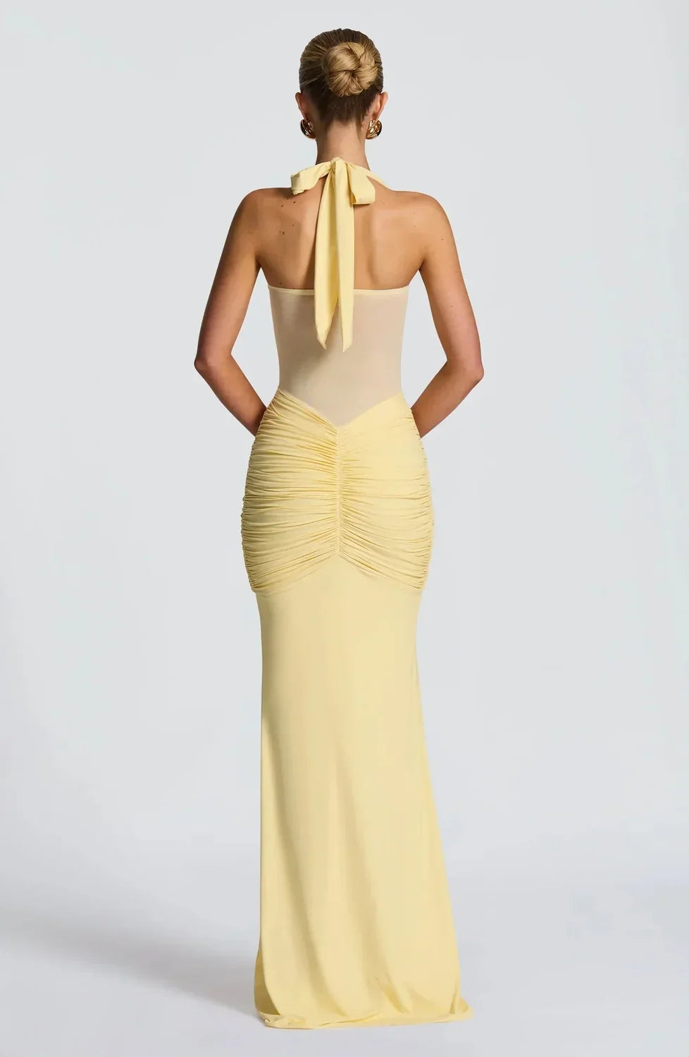 Wedding Guest Dress – Black Halter Maxi