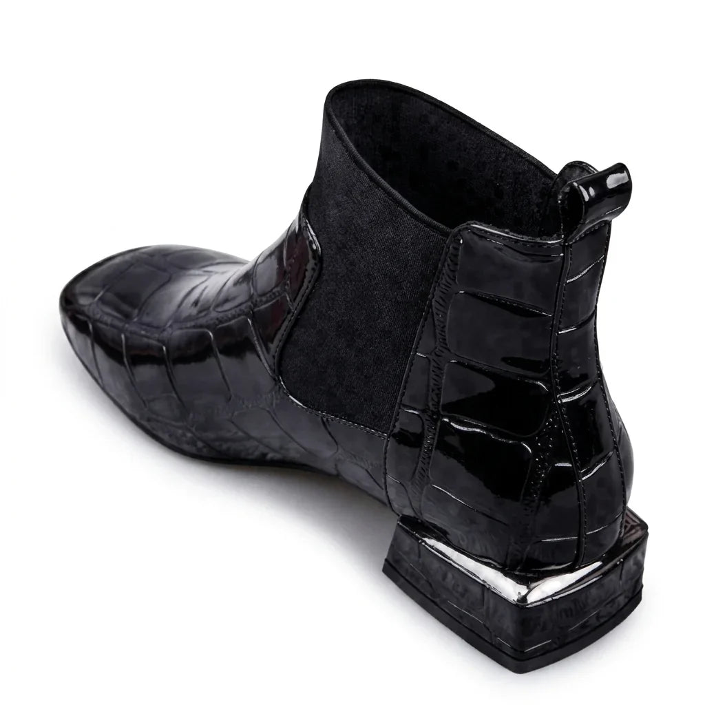 Lorena | Chelsea Boots Croc-Effect Patent